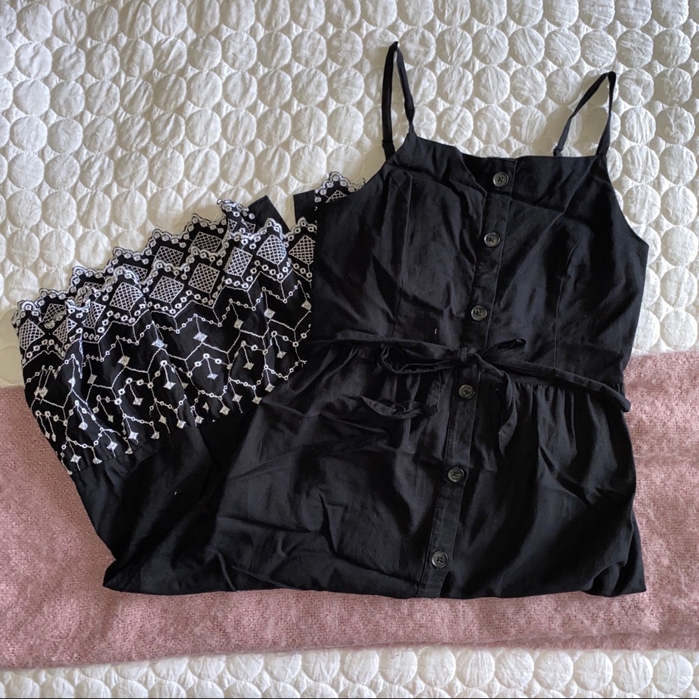 Black calf length dress (M) Old Navy